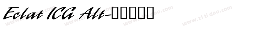 Eclat ICG Alt字体转换